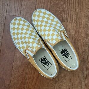 Vans Slip-On Checkerboard in Yellow and White